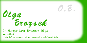 olga brozsek business card